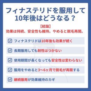フィナステリドを服用し続けた10年後について