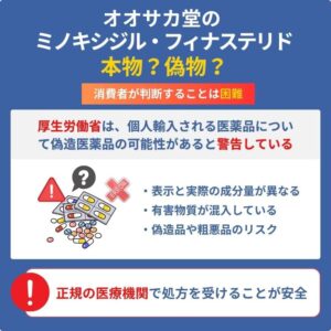 オオサカ堂のAGA治療薬は本物か偽物か見分けられない