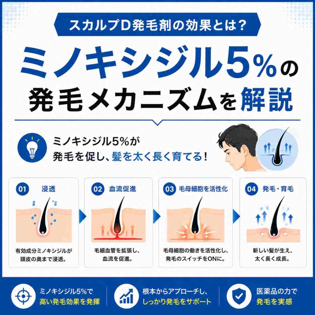スカルプDメディカルミノキ5の発毛メカニズム